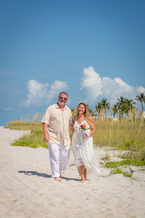 Daytime elopement sunny sky elopement