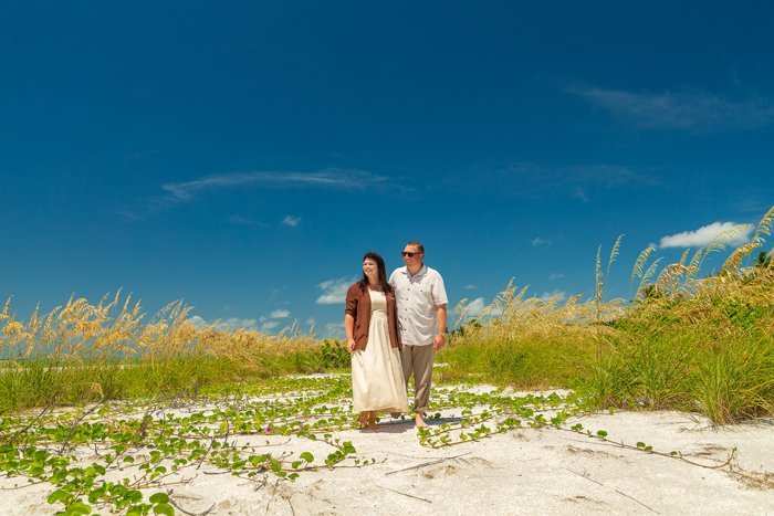 couple enjoy beach together